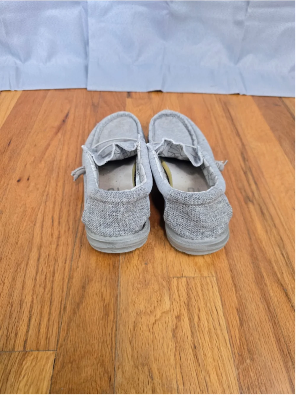 Men's Hey Dude Wally Stretch Fleece Loafers Grey Size 9